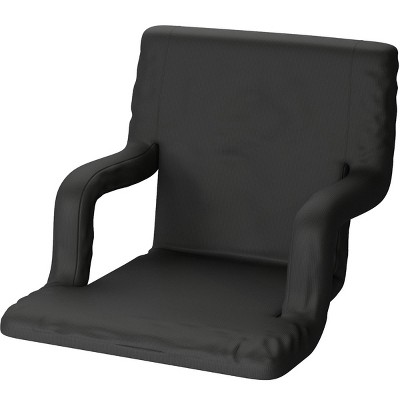 Hastings Home Stadium Chair for Bleachers- Back Support, Arm Rests, Portable Carry Straps and 6 Reclining Positions