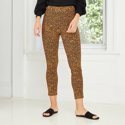 leopard high rise pants