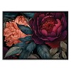Kate & Laurel All Things Decor 31.5"x41.5" Sylvie Dark Academia Floral in Rich Jewel Tones Framed by The Creative Bunch Studio Black - 2 of 4