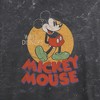 Juniors Womens Mickey & Friends Retro Distressed Spotlight Mineral Wash Crop T-Shirt - 2 of 4