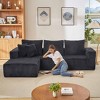 Aukfa 103.5" Modular Cloud Corduroy Sectional Sofa, L-Shaped No-Assembly Floor Couch with Washable Cover - 4 of 4