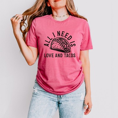 Simply Sage Market Valentine Taco Short Sleeve Tee - L - Raspberry