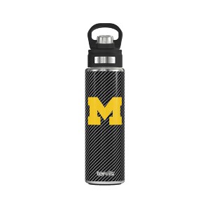 NCAA Michigan Wolverines Carbon Fiber Wide Mouth Water Bottle - 24oz - 1 of 3
