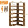 Coolmee 6 Tier Industrial Corner Bookshelf,  L Shaped Bookcase with Baffles and Shelves, Large Storage Display Unit for Living Room, Home Office - 2 of 4