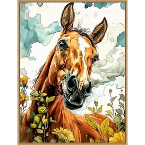 Amanti Art Horse Sky by Justyna Jaszke Framed Canvas Wall Art - 1 of 4