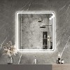 GlasFlength Decorative Wall Mirrors Classic Mirror Wall Mirror Decorative Square Mirror Vanity Mirror for Bathroom, Silver, 36"*36"*0.98" - 2 of 4