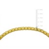 EVERLY JEWELRY | Yellow Plated Sterling Silver black Titanium Spring Bead Bracelet with elastic, 7.25 inch - 4 of 4
