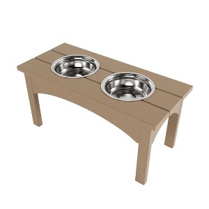 WestinTrends Elevated Pet Feeder for Cats and Dogs Puppy, Removable stainless steel eating Bowl, All Weather Resistant - 1 of 4
