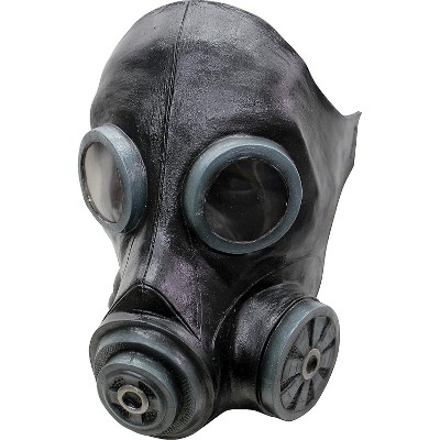 Ghoulish Adult Realistic Smoke Gas Mask Costume Mask - 13 in. - Black
