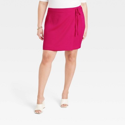 Women's Satin Mini A-Line Skirt - A New Day™