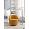 CAVINAS 360 Degree Swivel Chairs, Fabric Barrel Chair, Swivel Accent Chair, Single Sofa Chair, Round Armchair for Living Room, Bedroom - 3 of 4