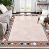Washable Modern Bordered Rug Non Slip Low Pile Rug Soft Contemporary Throw Floor Cover Foldable Indoor Carpet for Living Room Bedroom Playroom - 2 of 4