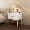 Racxily Modern Nightstand with Drawer, Minimalist Bedside Table with Wood Knob, Compact End Table for Bedroom, Apartment, Easy Assembly - 2 of 4