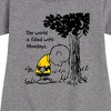 - Peanuts - World Filled With Mondays Graphic Short Sleeve Fleece Dress - 2 of 4