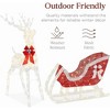 JIONJOY 4 FT Lighted Reindeer & Santa Sleigh Set – 2-Piece Christmas Decoration, Weather-Resistant Fabric, Indoor/Outdoor Yard & Garden Display - 2 of 4