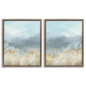 Stupell Industries White Flower Field Mountains, 21" x 17" - 1 of 4
