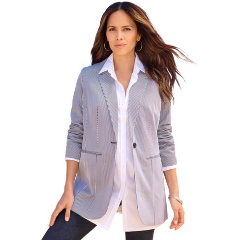 Womens plus clearance size boyfriend blazer