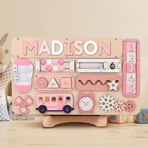 Huxxion Montessori Busy Board for Toddlers - Wooden Activity Board to Inspire Play & Foster Early Development BB55 - 1 of 1