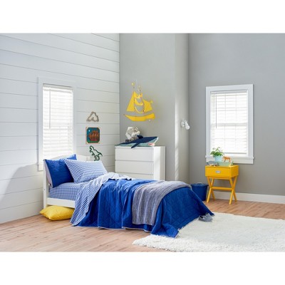 Navy and Gray Reversible Full Cotton Quilt