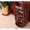 Vintiquewise Rustic Barrel Shaped Wooden Wine Rack for 23 Bottles - 4 of 4