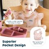 Tiny Twinkle Mess-Proof and Waterproof Baby Food Bib for Boys or Girls, Machine Washable and BPA-Free w/Adjustable Closure - 3 of 4