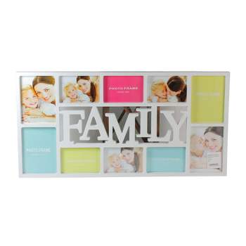 Northlight 28.75" White Multi-Size "Family" Collage Photo Picture Frame Wall Decoration