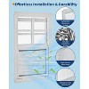 1 Pack Aluminum Shed Windows, Flush Mount Sliding Window with Tempered Glass and Screen for Ventilation in Shed, Chicken Coop, Playhouse - 4 of 4
