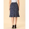 INSPIRE CHIC Women's Floral Ruffle Elastic High Waist Button Flowy Split Skirt - 4 of 4