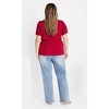Women's Plus Size Laila Top - cranberry | CITY CHIC - 3 of 4