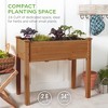 Best Choice Products 34x18x30in Raised Garden Bed, Elevated Wood Planter Box for Kids, Patio w/ Bed Liner - 2 of 4