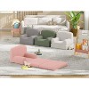 Kids Couch, 2 in 1 Comfy Toddler Couch Fold Out, Convertible Sofa to Lounger Foam Kids Chair - 4 of 4