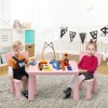 Infans Kids Table & 2 Chairs Set Toddler Activity Play Dining Study Desk Baby Gift Pink - 3 of 4