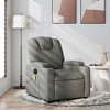 vidaXL Massage Recliner Chair - 6-Point Vibration Massage, Manual Reclining, Dark Gray Fabric, Cup Holders - for Living Room, Office, Lounge - 2 of 4
