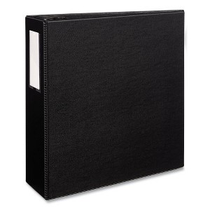 Avery Durable Non-View Binder with DuraHinge and EZD Rings, 3 Rings, 4" Capacity, 11 x 8.5, Black, (8802) - 1 of 4