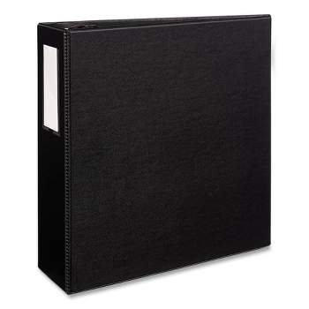 Avery Durable Non-View Binder with DuraHinge and EZD Rings, 3 Rings, 4" Capacity, 11 x 8.5, Black, (8802)