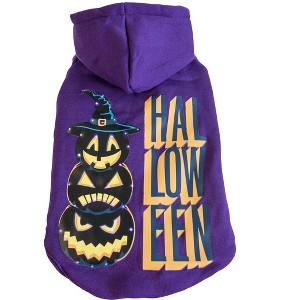 Pet Life LED Halloween Snowman Hooded Dog Costume Sweater with Included Batteries - 1 of 4