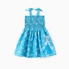 PATPAT Disney Princess Frozen Elsa Anna Toddler Girl Dress Bow Strap Smocked Summer Outfit Birthday Party Clothes 2-6 Years - 4 of 4