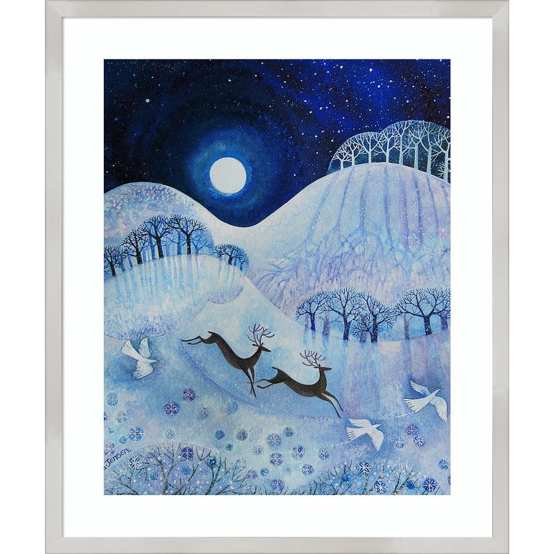 Amanti Art Snowy Peace by Lisa Graa Jensen Wood Framed Wall Art Print 21 in. x 25 in., 1 of 7