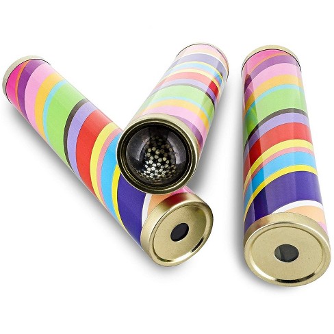 Blue Panda 3 Pack Metal Kaleidoscope Educational Toys For Kids Birthday Party Favors 8 X 1 3 Inches Target