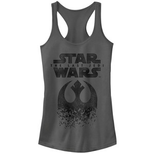 Juniors Womens Star Wars The Last Jedi Rebel Logo Fleck Racerback Tank Top - 1 of 3