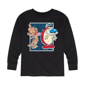 Boys' - Ren & Stimpy - Friendly Laughter Long Sleeve Graphic T-Shirt - 1 of 4