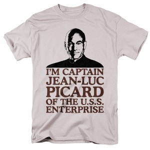 Star Trek Im Captain Adult T-Shirt Silver - 1 of 4