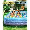 Sunrio Inflatable Family Pool 120" x 72" x 22" – Large Backyard Pool for Kids and Adults - 2 of 4