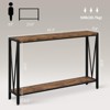 43" Console Table, 2-Tier Industrial Narrow Entryway Table , Sofa Table, Console Tables for Entryway - 2 of 4