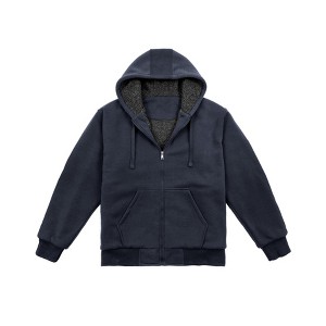 Victory Outfitters Men's Heavyweight Faux Shearling Lined Fleece Hoodie - 1 of 4