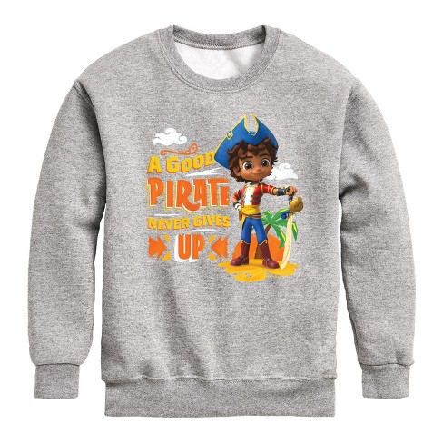 Boys' - Santiago of The Sea - A Good Pirate Graphic Long Sleeve Fleece Sweatshirt - image 1 of 4