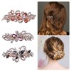 Unique Bargains 3 Pcs Hair Clips Hair Accessories for Women Hair Barrettes Sparkly Rhinestones Hairpin Multicolor - 2 of 4
