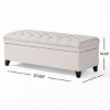 Vynxaria Sheffield Storage Ottoman ¨C Stylish Light Gray Storage Solution for Your Living Room - 4 of 4
