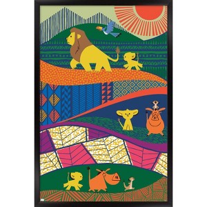 Trends International Disney The Lion King - Mufasa And Simba Framed Wall Poster Prints - 1 of 4