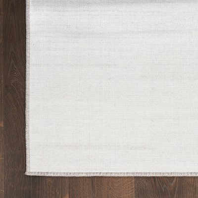 Ivory Grey 9' x 12' Washable Viscose Area Rug